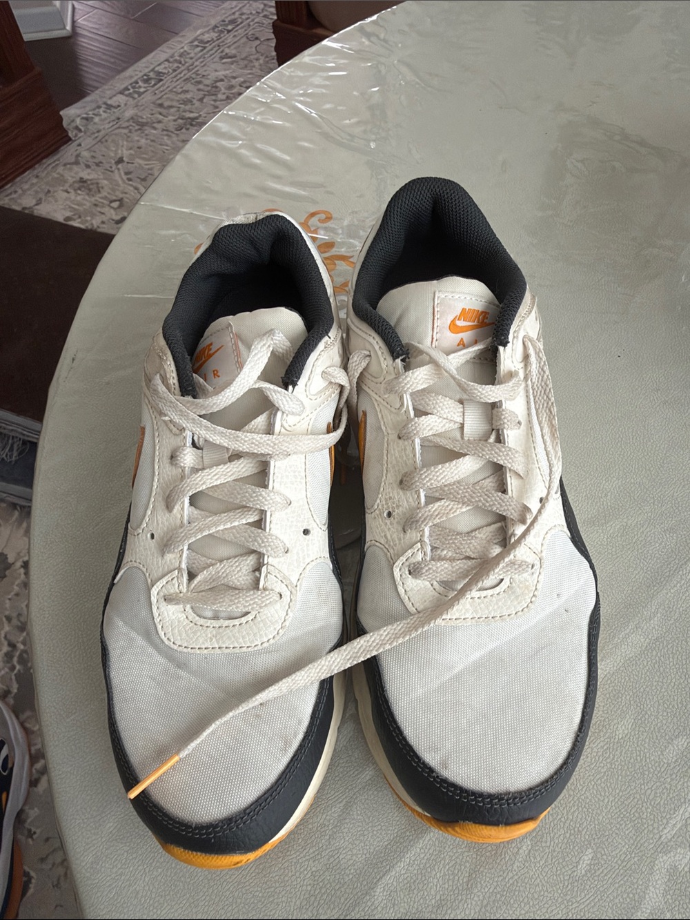 Nike Men’s White, Black & Yellow Low-Top Sneakers - Picture 2 of 4